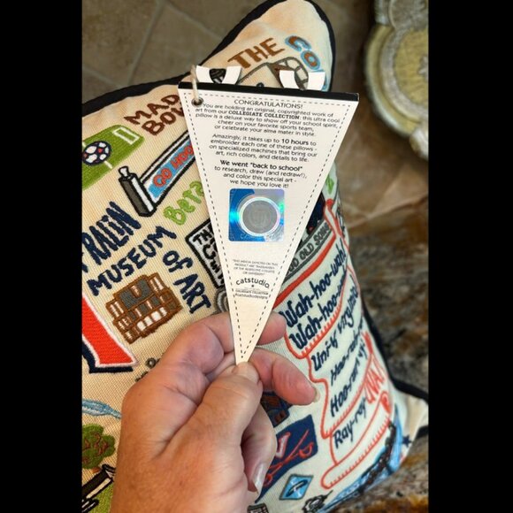 NEW NWT University of Virginia UVA Pillow by Catstudio $216 - Picture 4 of 7